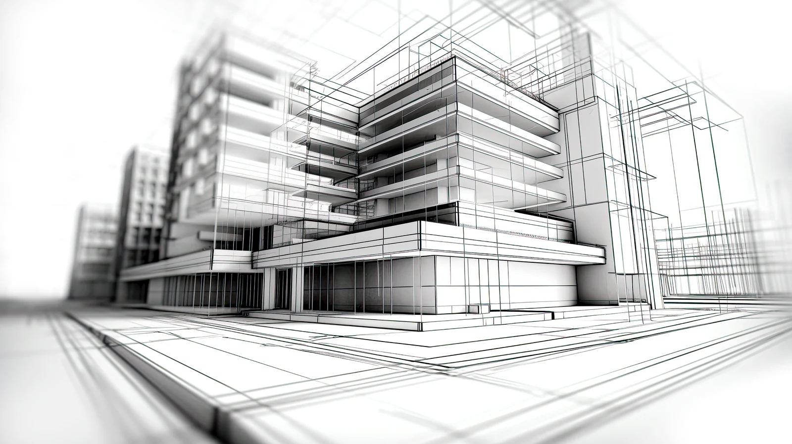 BIM model coordinating the architectural and building services design