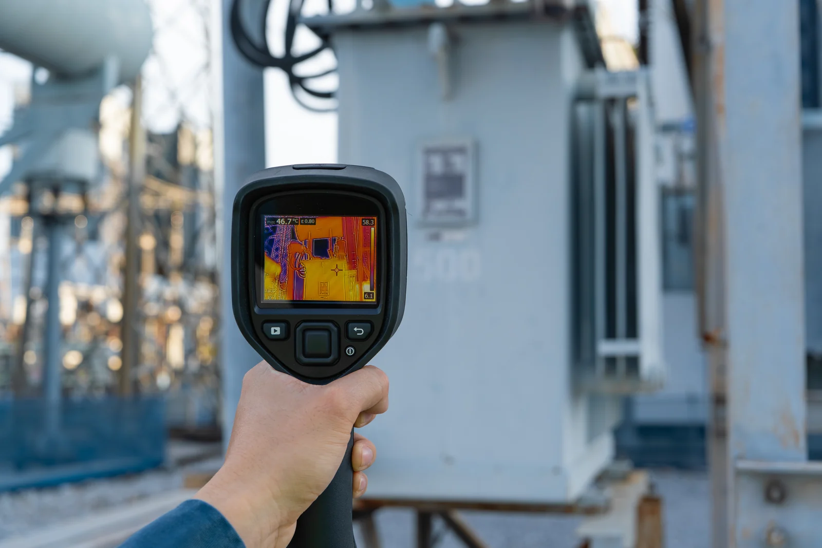 Thermographic analysis of an electrical substation during preventive maintenance