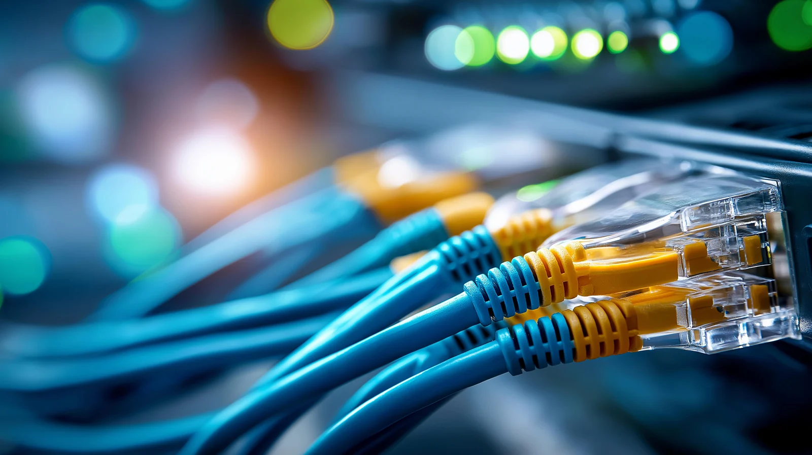 Telecommunications rack with structured cabling and fibre optics